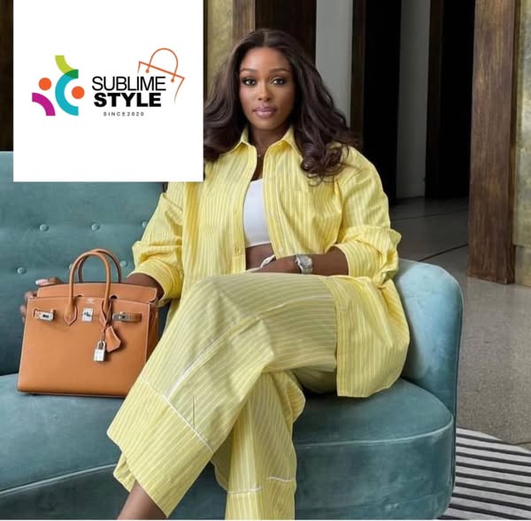 Ensemble Décontracté en Rayures