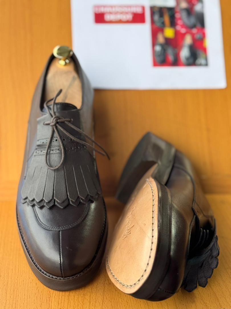 Chaussures en cuir noir élégantes pour hommes – Style classique et raffiné