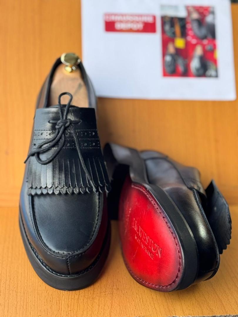 Chaussures en cuir noir élégantes pour hommes – Style classique et raffiné