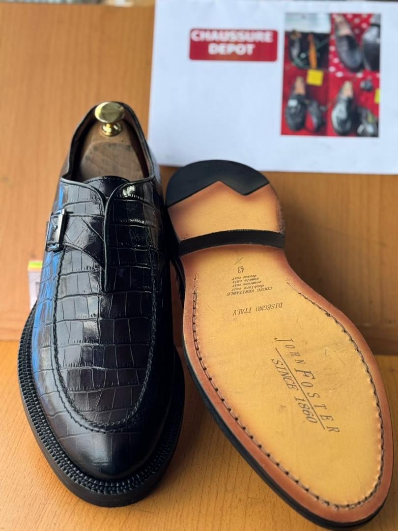 Chaussures en cuir noir élégantes pour hommes – Style classique et raffiné