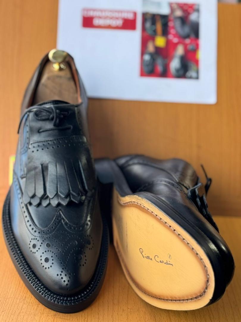 Chaussures en cuir noir élégantes pour hommes – Style classique et raffiné