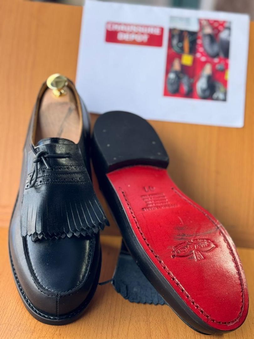 Chaussures en cuir noir élégantes pour hommes – Style classique et raffiné