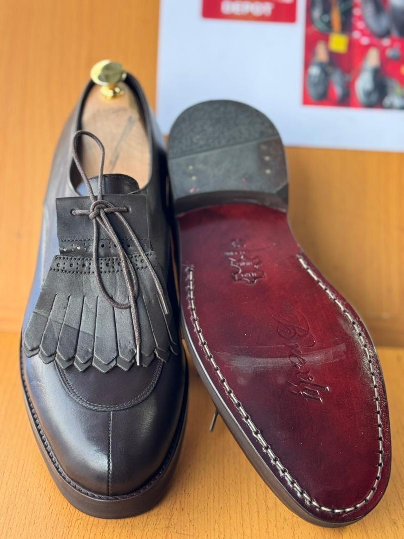 Chaussures en cuir noir élégantes pour hommes – Style classique et raffiné