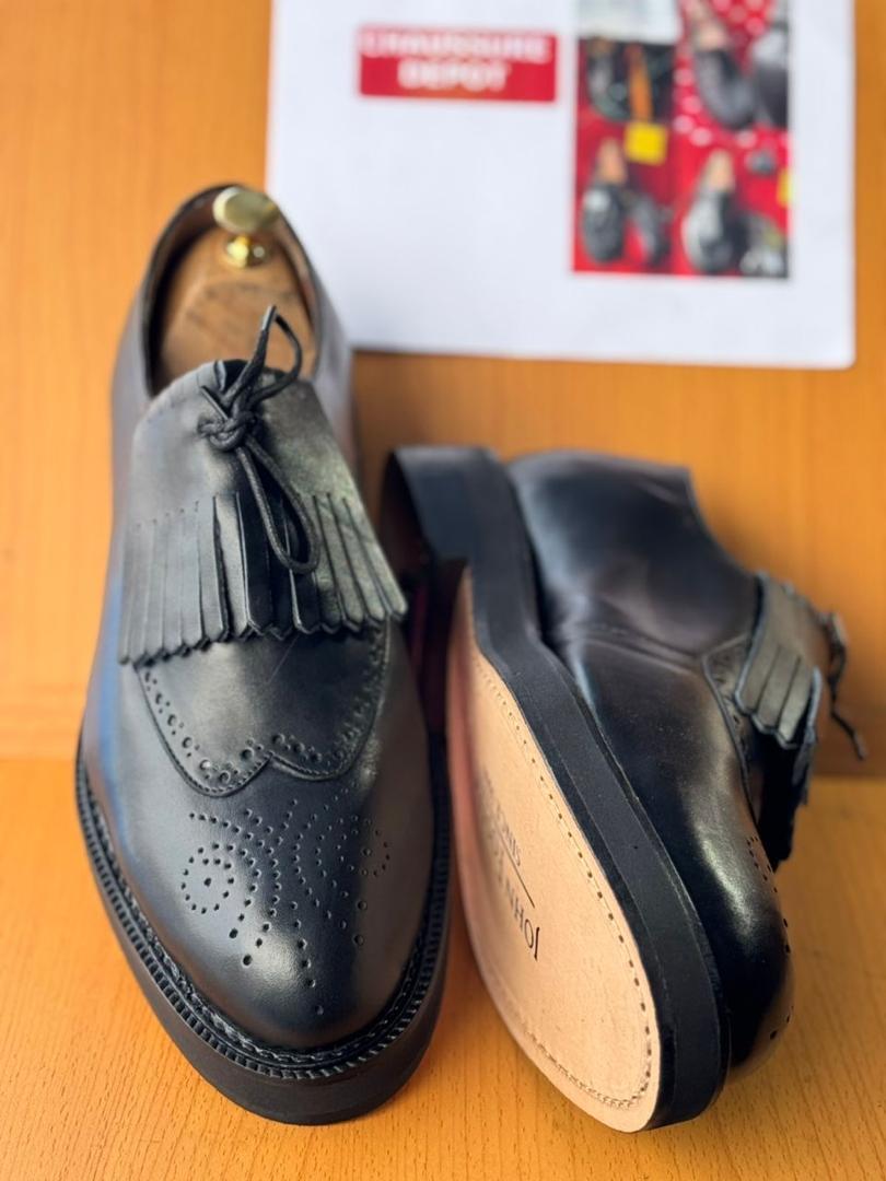 Chaussures en cuir noir élégantes pour hommes – Style classique et raffiné