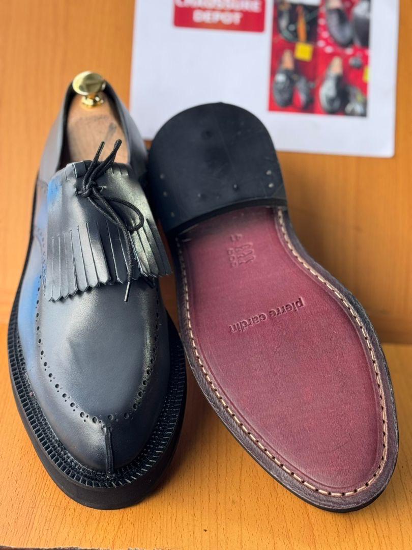 Chaussures en cuir noir élégantes pour hommes – Style classique et raffiné